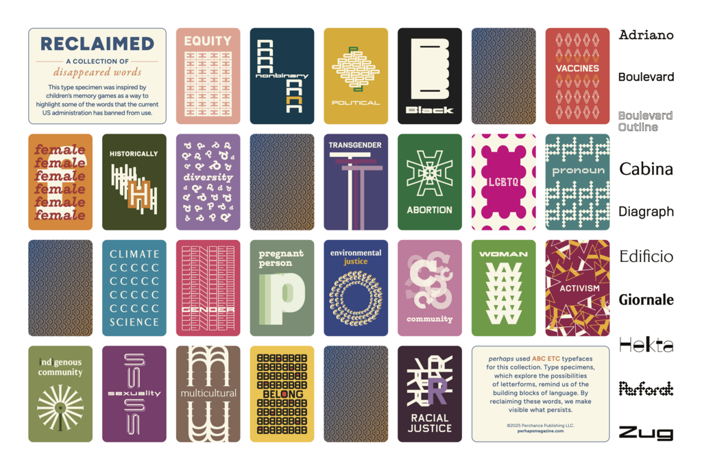 Reclaimed Words Poster — perhaps